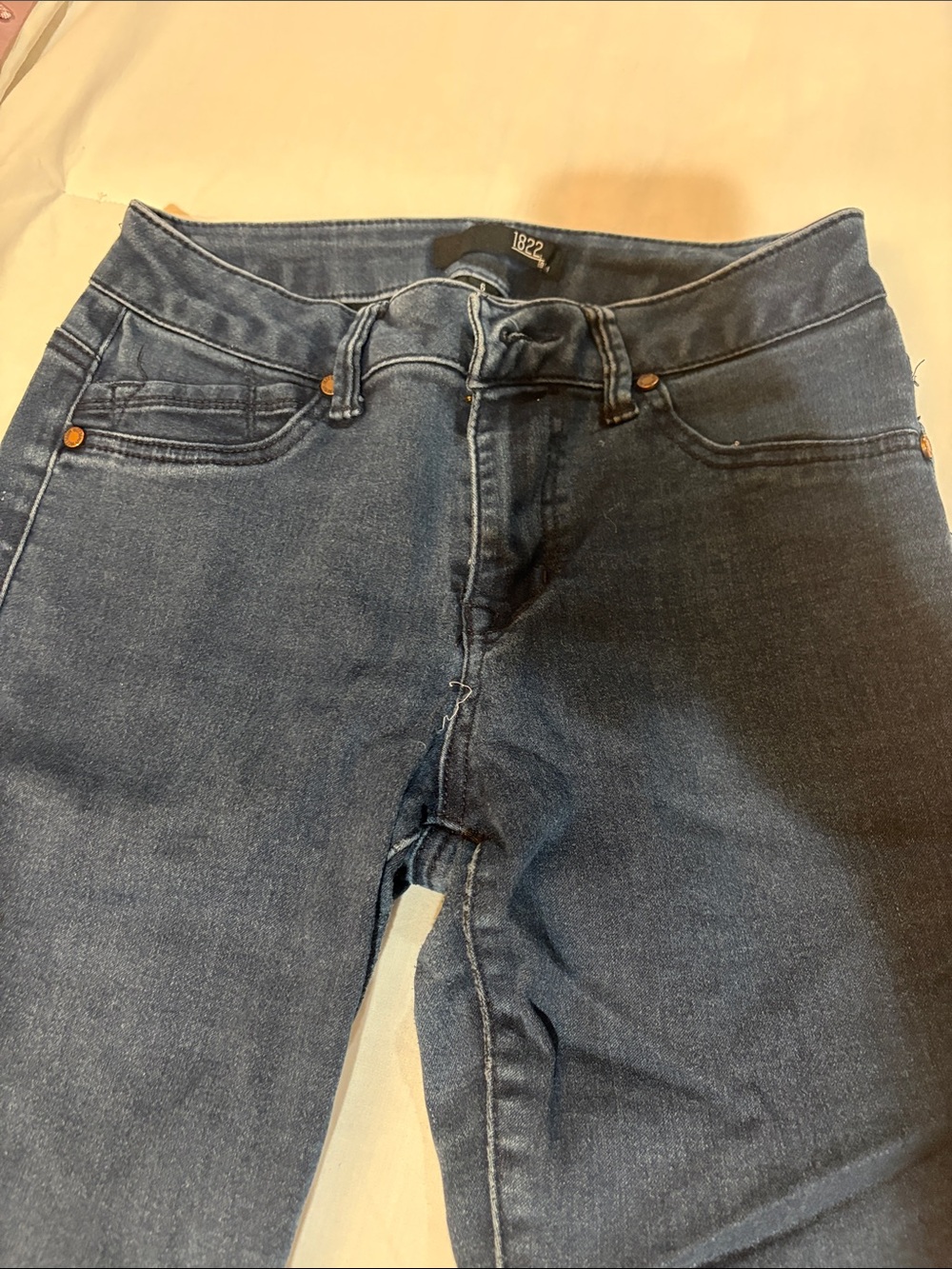 Denim High-Rise skinny leg Dark Blue Women's Jeans